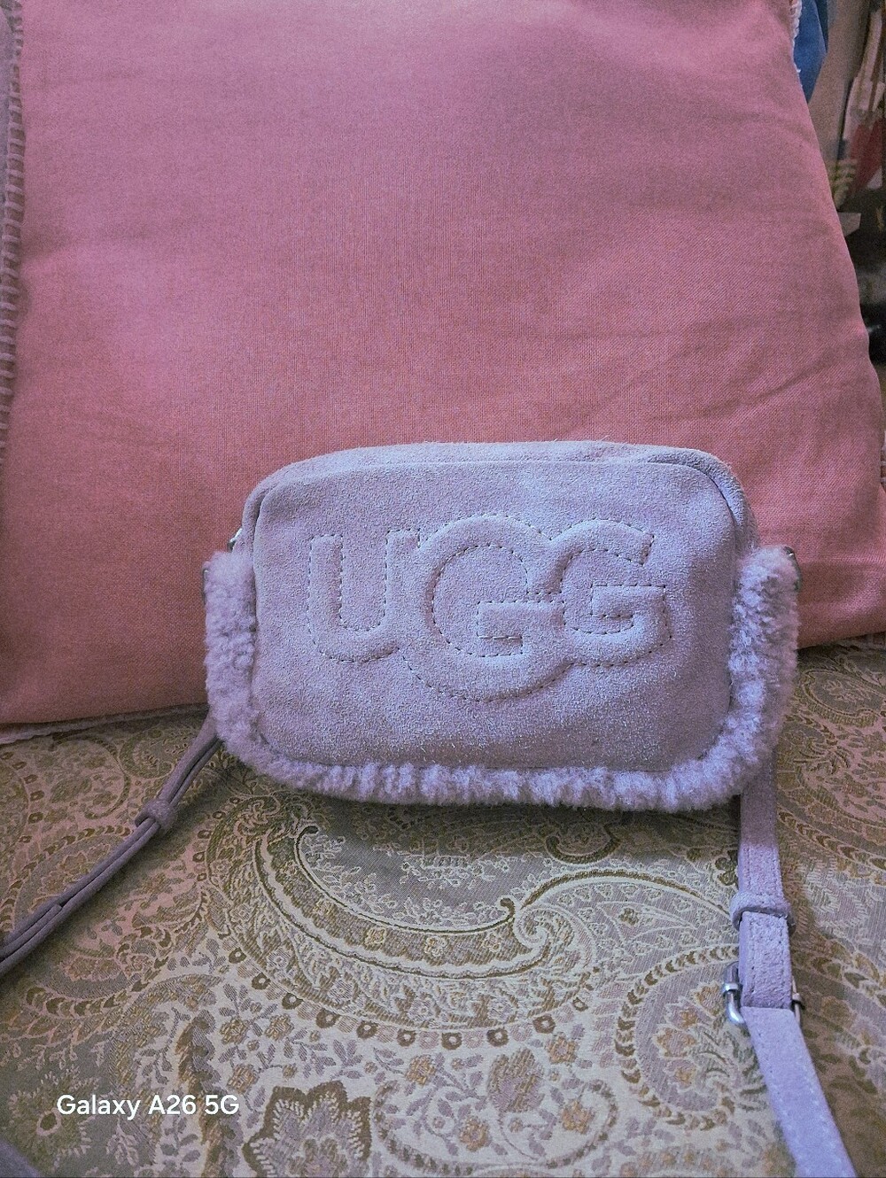UGG Lavender Shearling Crossbody Bag